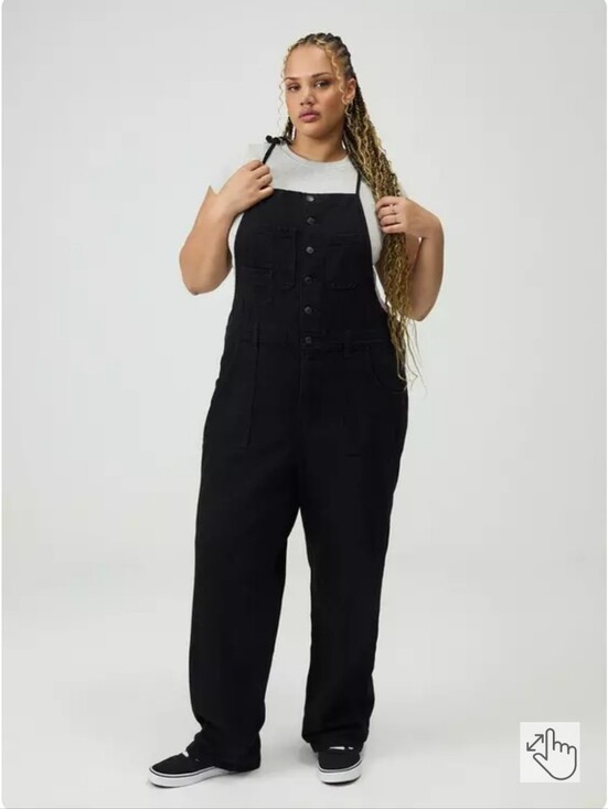 torrid Denim - NWOT Torrid Black Denim Overalls with Adjustable Straps